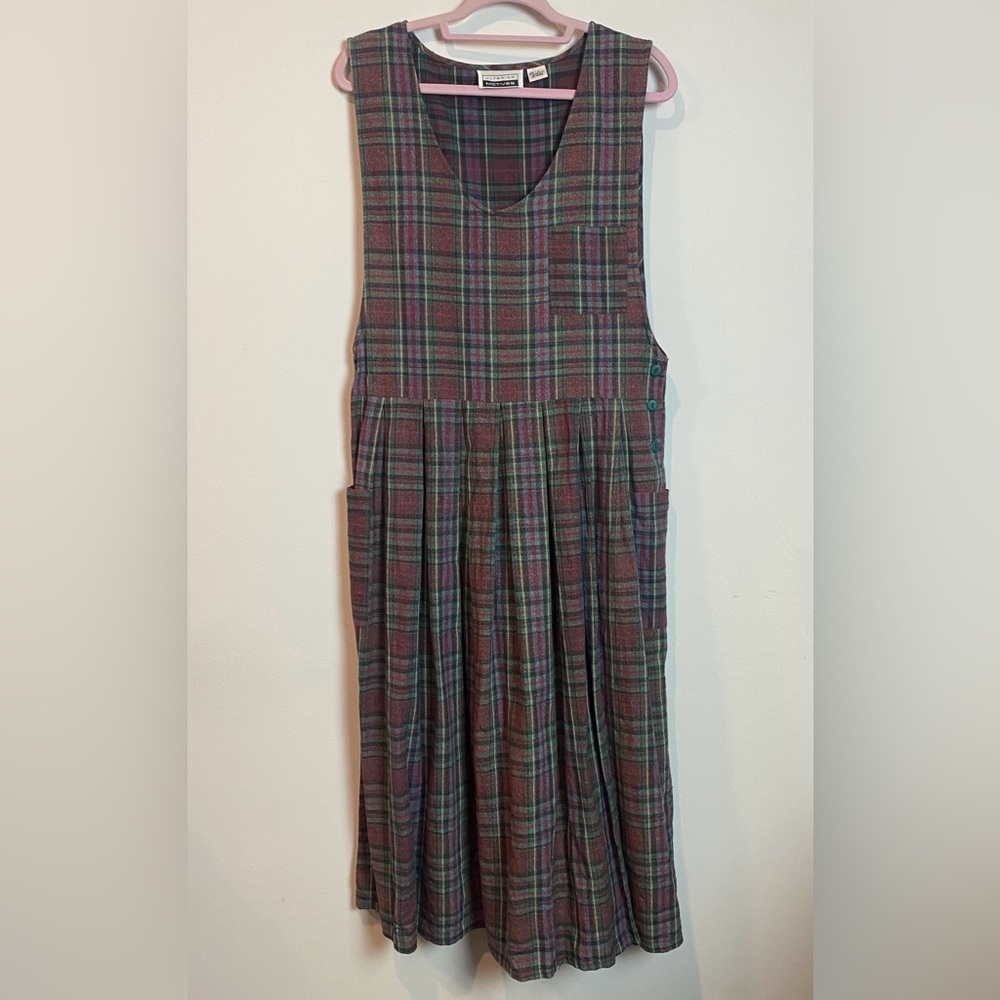 Vintage 90s Ulterior Motives Plaid Cotton Jumper